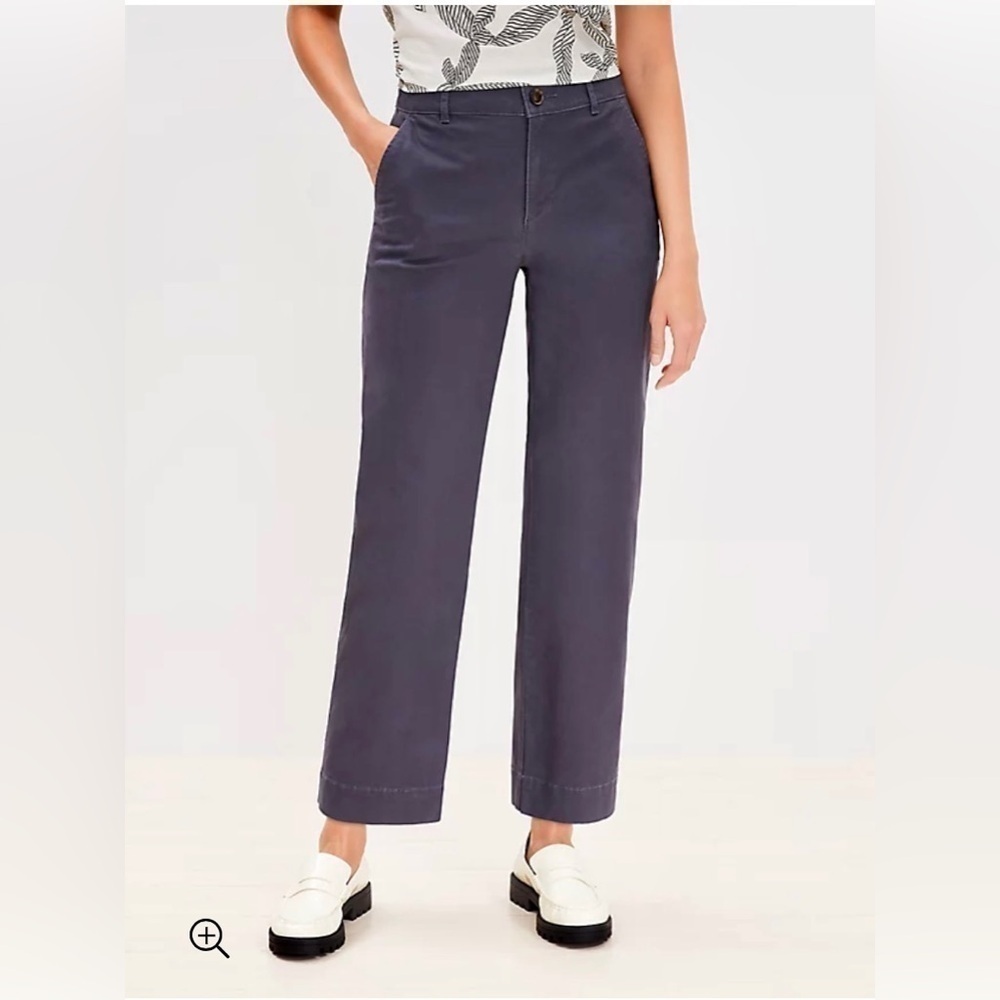 Loft Womens Chino Monroe Slim Pocket Stretch Women Coastal Gray Size 6